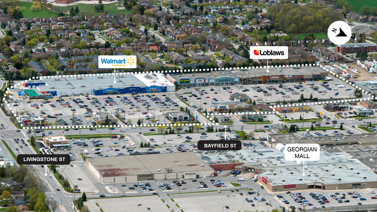 Property Map of SmartCentres Barrie North retail shopping center 