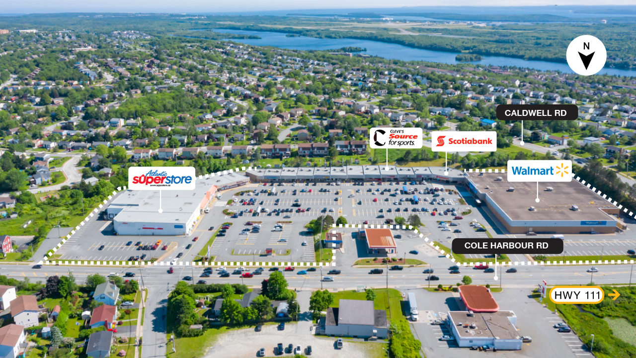 SmartCentres Colby Village property map showing main retail stores and services