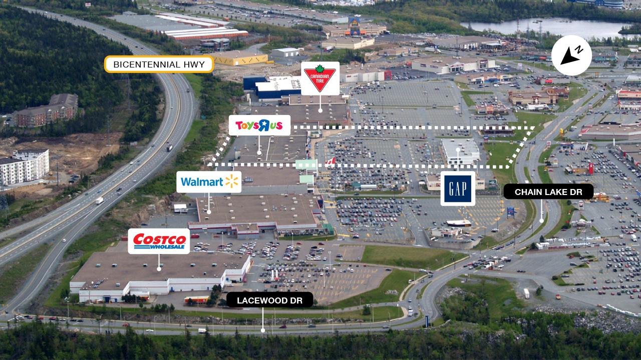 SmartCentres Halifax property map showing highway accessibilty
