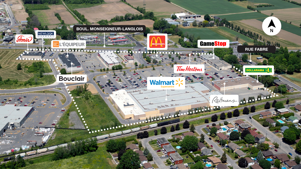 SmartCentres Valleyfield property map detailing affordable retail stores and business space 