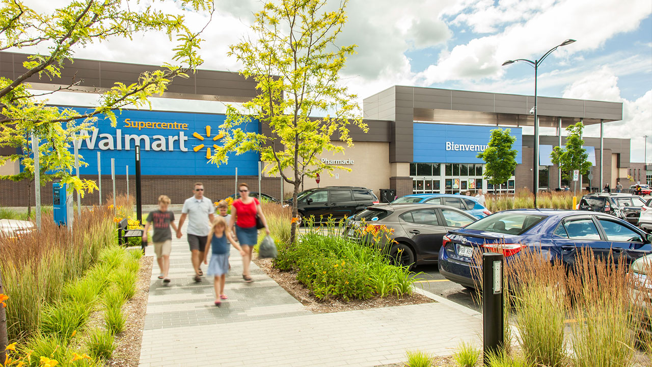 Photo of the Walmart grocery and pharmacy at SmartCentres Blainville commercial property with retail and office space for lease 