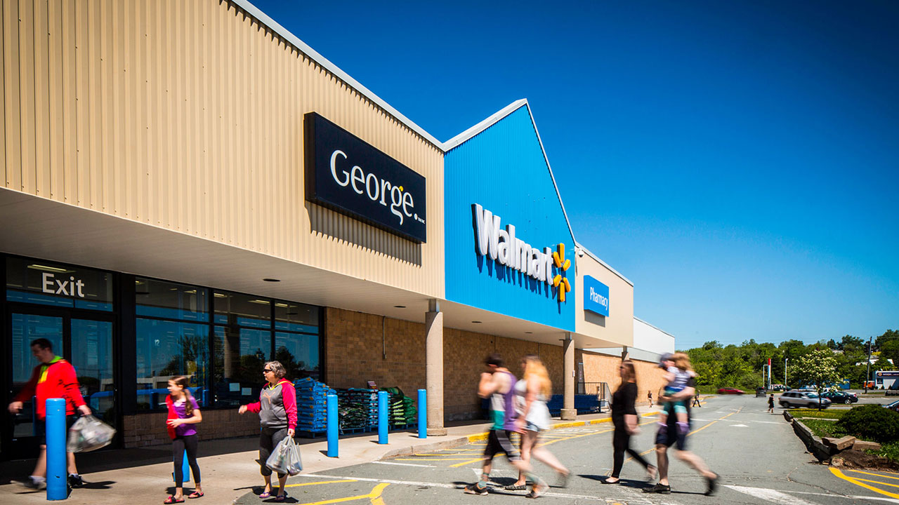 Photo of a Walmart Supercentre in Dartmouth, Nova Scotia wuth available retail space for lease