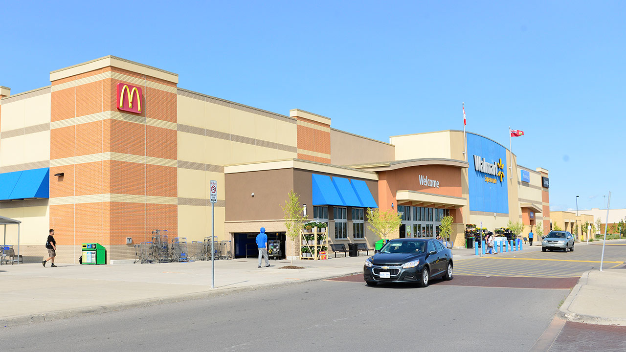 Image of Walmart Supercentre and pharmacy at the SmartCentres retail property in Vaughan